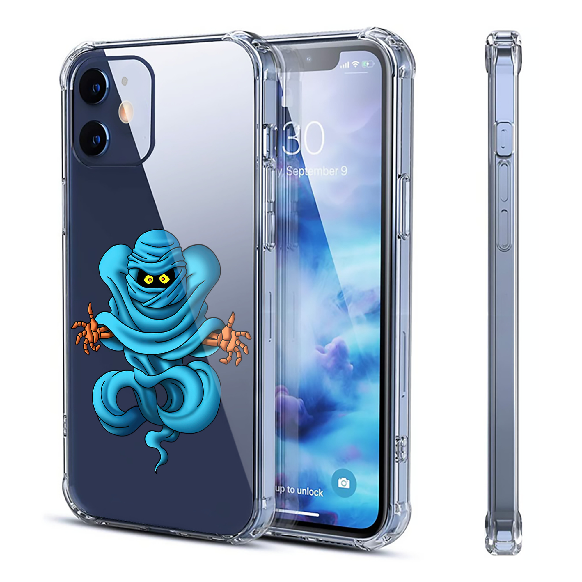 （画像用） ドラゴンクエスト Doragon Kuesuto Dragon Quest 【iPhone 12シリーズ対応】透明スマホケース（クリアソフトケース）
